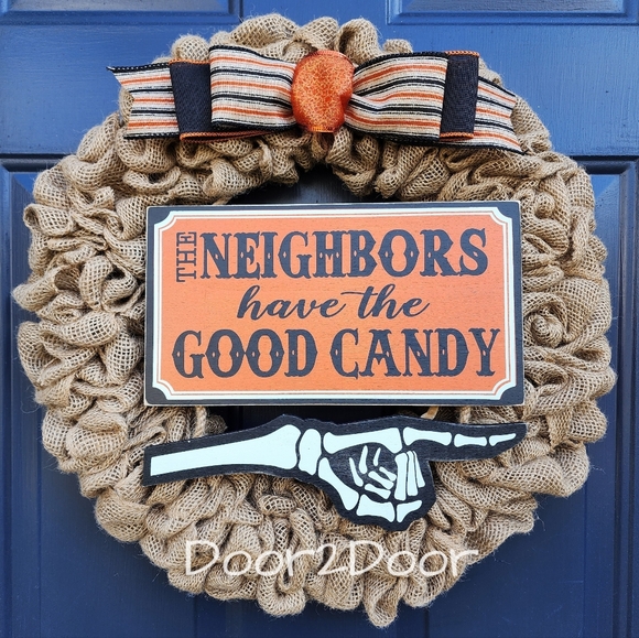 Halloween Burlap Wreath 🎃